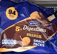 Digestives Milk Chocolate Minis Snack Packs