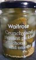 Crunchy and piquant pickled cornichons and onions