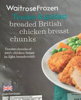Tender and golden chicken breast chunks
