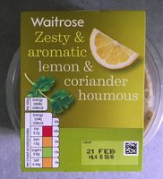 Zesty and arimartic lemon abd coriander houmoys