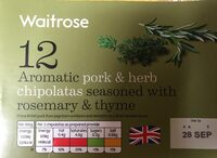 Aromatic pork & herb chipolatas