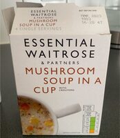 Mushroom soup in a cup