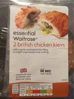 Essential Waitrose 2 Garlic Breaded Chicken Kievs