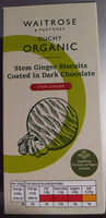 Duchy Organic Stem Ginger Biscuits Coated in Dark Chocolate
