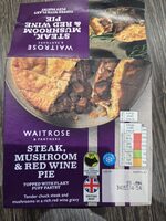 Steak, mushroom & red wine pie