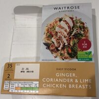 Ginger, coriander and lime chicken breasts