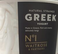 Waitrose natural strained greek yogurt