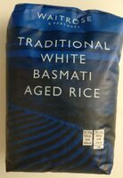Traditional white basmati aged rice