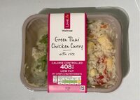 Green Thai chicken curry with rice