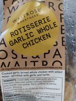 Rotisserie garlic whole chicken