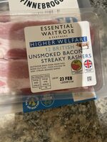Higher welfare unsmoked streaky rashers