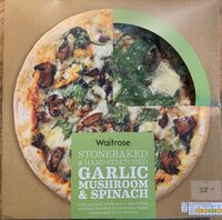 Garlic mushroom & spinach pizza