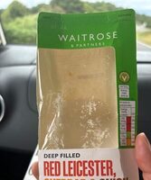 Red Leicester cheddar and onion sandwich