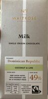 Milk Coconut and Lime Chocolate