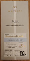 Milk chocolate with feulletine wafer and sea salt