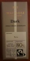 Dark chocolate single origin Peru 80%