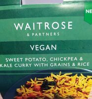 Sweet Poato, chickpea & kale curry with grains & rice