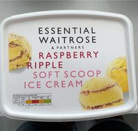 Raspberry ripple soft scoop ice crea