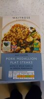 Pork medllion flat steaks with wild garlic, lemon & basil