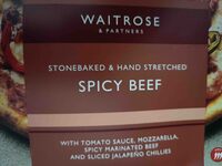 Spicy beef pizza