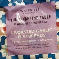 2 roasted garlic flatbreads