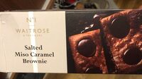 Salted miso caramel brownie
