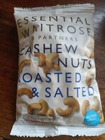 Cashew nuts roasted and salted