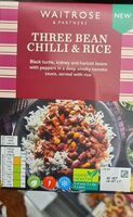 Three bean chilli  and rice