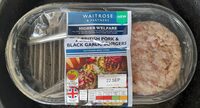 Pork and black garlic burger