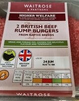 British Beef Rump Burgers