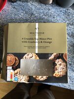 4 Crumble Top Mince Pies With Cranberry & Orange