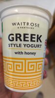 WAITROSE & PARTNERS GREEK STYLE YOGURT with honey