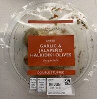 Greek Halkidiki Garlic & Jalapeño Double Stuffed Olives