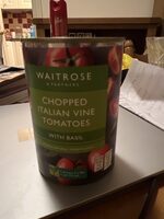 Chopped Italian vine tomatoes with basil