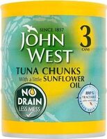 Tuna Chunks with a Little Sunflower Oil 3 x