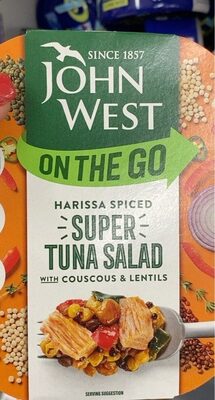 John west harissa spiced super tuna salad with couscous and lentil