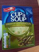 Cream of asparagus with croutons