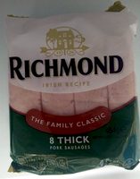 8 thick Pork Sausages