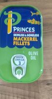 Skinless and boneless mackerel fillets olive oil
