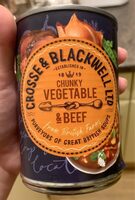 Chunky vegetable and beef soup