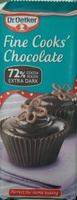 Fine Cooks' Chocolate 72% cocoa solids