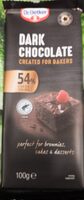 Dark chocolate created for bakers 54%