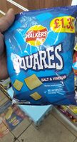 WALKERS SQUARES SALT & VINEGAR flavour potato