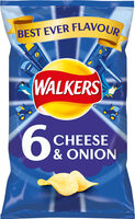 Walkers Cheese & Onion Crisps 6pk