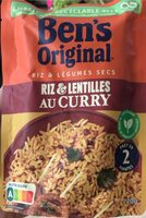Riz et lentilles au curry