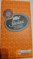 Swiss dark chocolate with orange and almonds