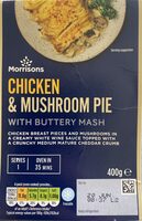 Chicken and Mushroom pie with buttery mashed potatoes