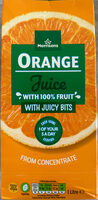 Orange juice with bits