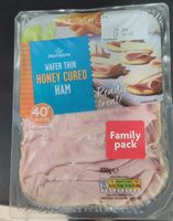 Reformed honey cured ham with added water