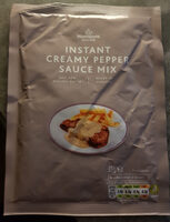 Instant creamy pepper sauce mix